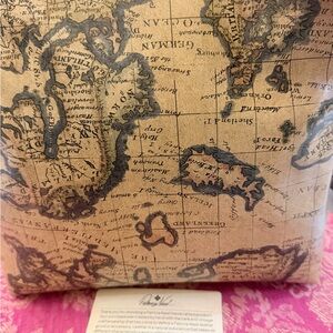Patricia Nash Tan Map Print Clutch